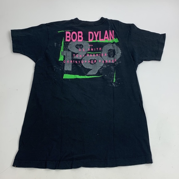 Vintage 1990 Bob Dylan Band graphic T shirt L Fruit of Loom 1988 Tour Company - Picture 3 of 12